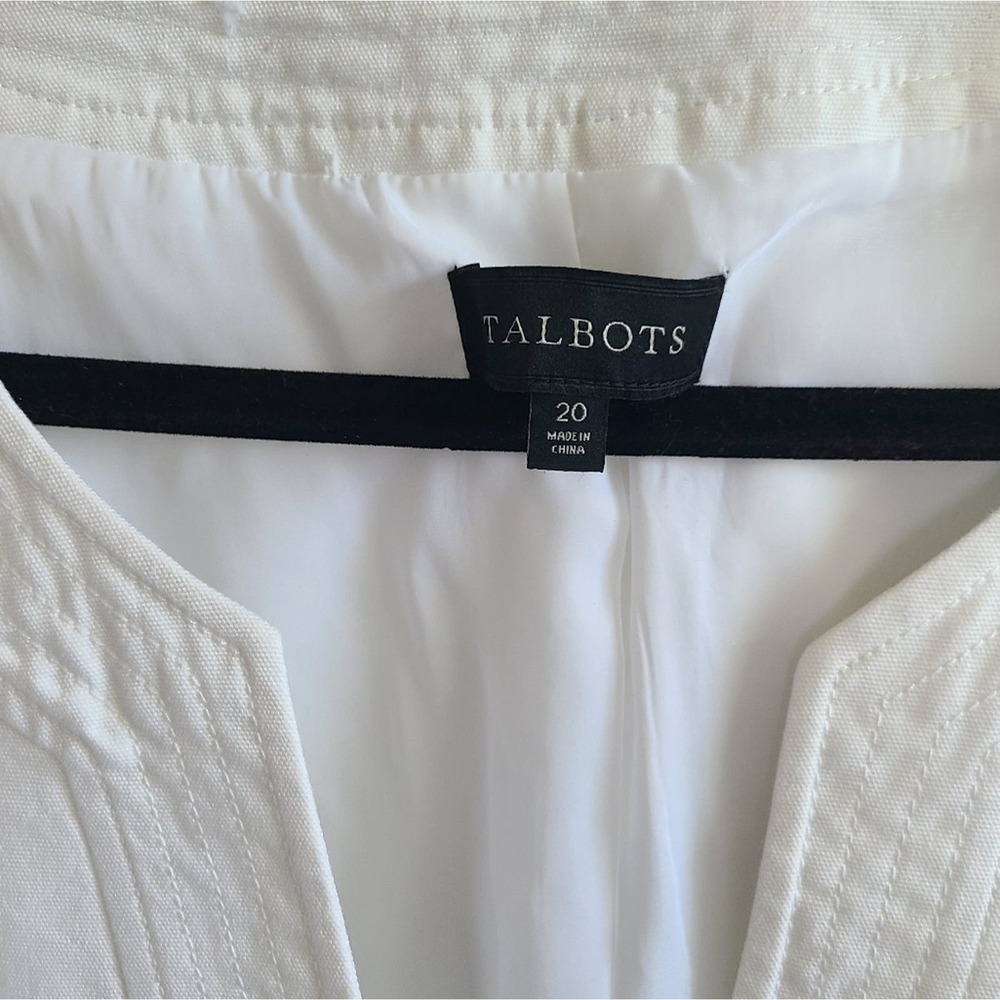Talbots White Gold Button Blazer Size 20 - Picture 5 of 10